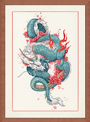 Вышивка МГ-026 Дракон и сакура Вышивка МГ-026 Дракон и сакура