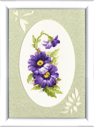 Вышивка БТ-002 Бутоньерка с анемонами